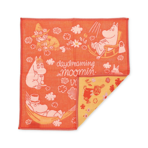 みっちー　7月7日朝9時まで専用商品 三重ガーゼハンカチ（daydreaming in moominvalley/オレンジ