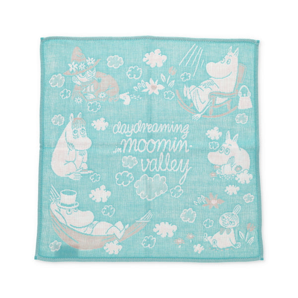 専用帯8480 7819 二点セット ●高級 正絹 スリーシーズン 六通 袋帯 三重ガーゼハンカチ（daydreaming in moominvalley/グリーン