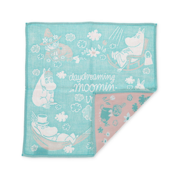 三重ガーゼハンカチ（daydreaming in moominvalley/グリーン