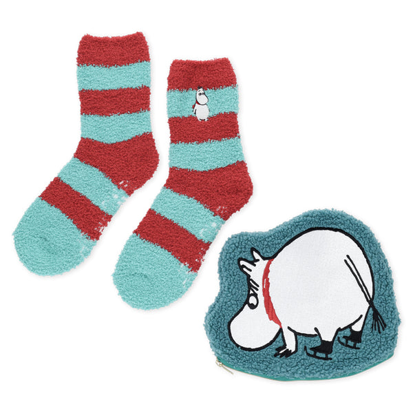 もこもこ靴下inポーチ（ムーミン/スケート）MM3377 - MOOMIN SHOP