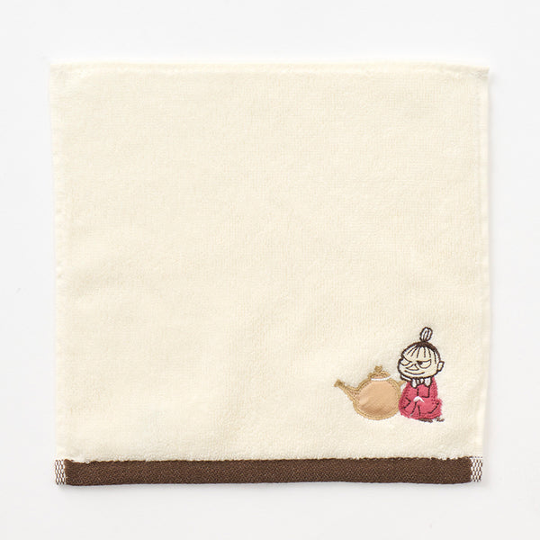 さきのばし様追加分。MOOMIN 刺繍ハンカチ ホワイト 巾着入りタオルハンカチ（ティーポット）229752 - MOOMIN SHOP