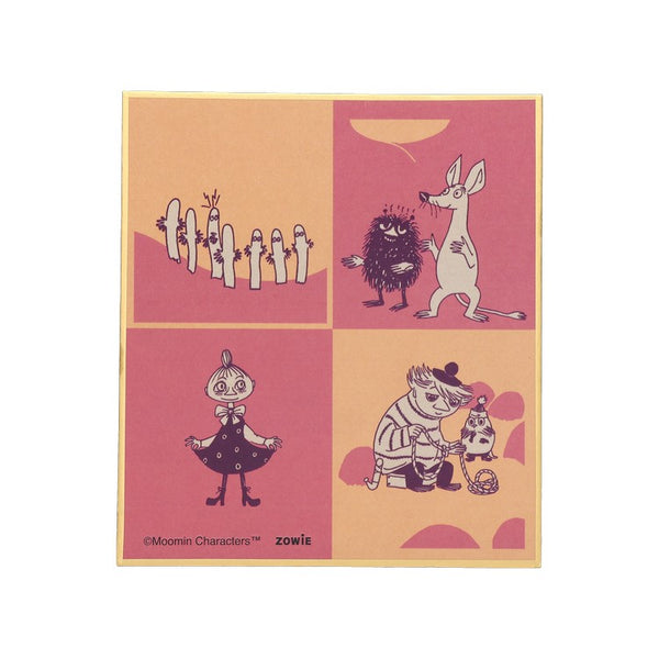 ミニ色紙（ピンク/ニョロニョロ）【ムーミンマーケット2025】 - MOOMIN