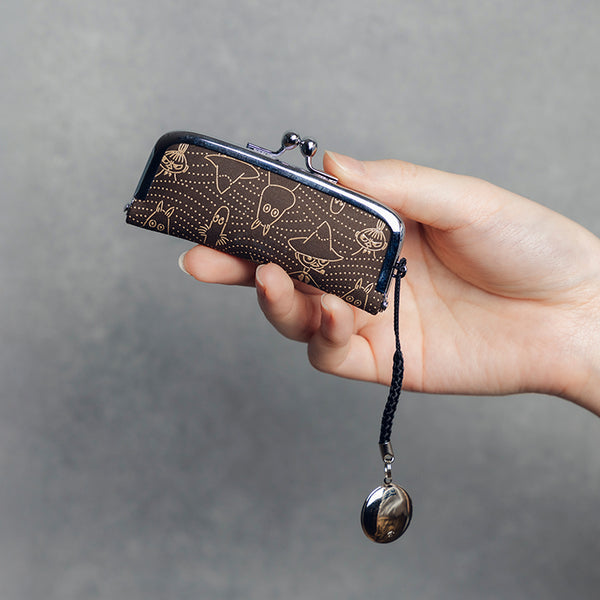 1月下旬頃お届け予定＊印傳屋コラボ 印鑑入れ 波柄（茶地白漆）【公式