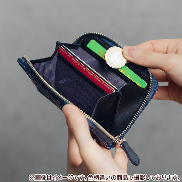 印傳屋コラボ 小銭入れ 波柄（茶地白漆）【公式限定】 - MOOMIN SHOP