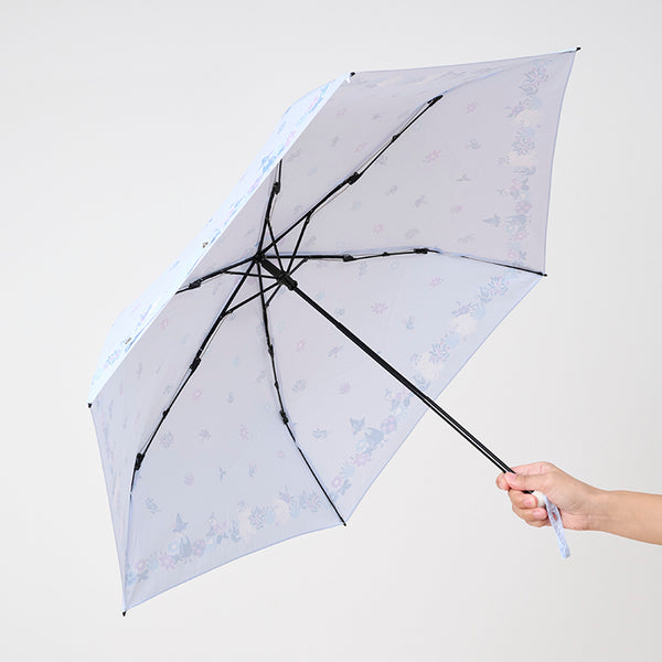 晴雨兼用 軽量折畳傘（ムーミン/フラワーブロック/ブルー）TG25F7661