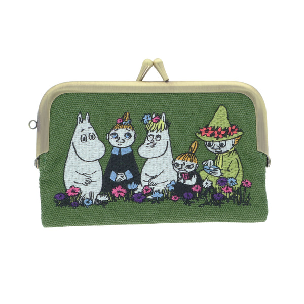 刺しゅうがま口ケース(グリーン)S2340259 - MOOMIN SHOP 刺しゅうがま口ケース(グリーン)S2340259 - MOOMIN SHOP
