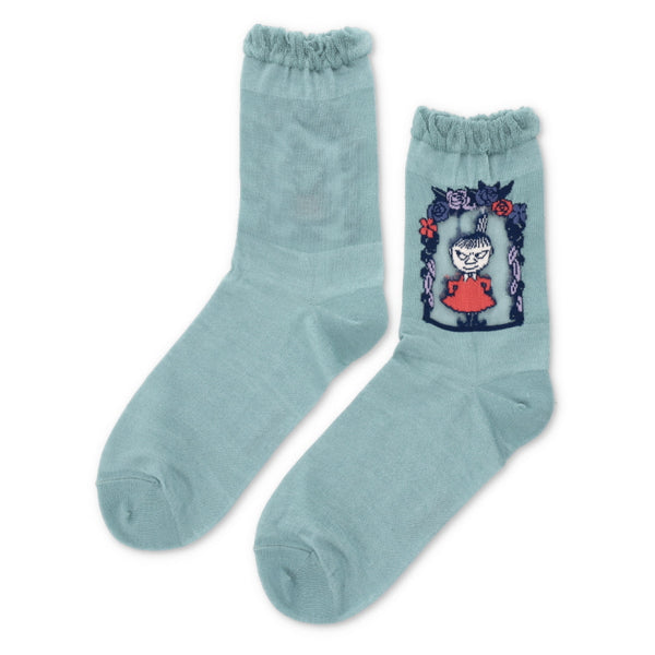 シースルークルーソックス（リトルミイ/グリーン）MNL654101-046