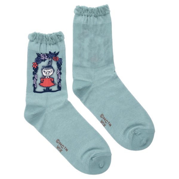 シースルークルーソックス（リトルミイ/グリーン）MNL654101-046