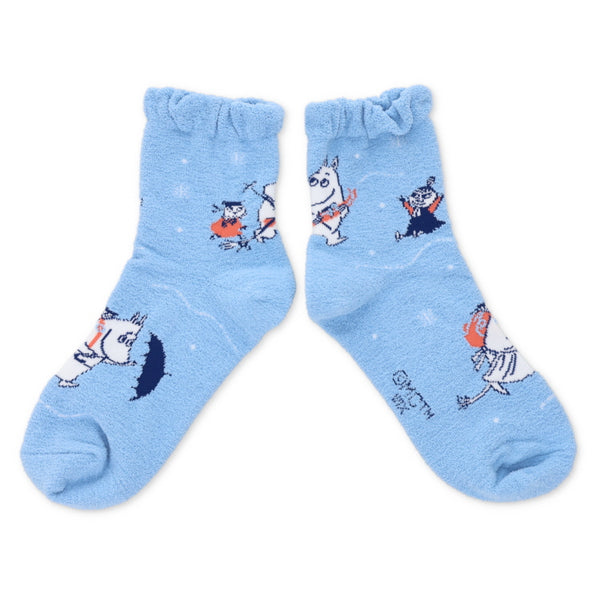 ロークルーベロアソックス（SNOWY WAY HOME/ブルー）MNL453549-035