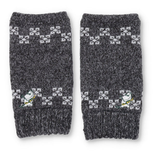 アームウォーマー（SNOWY WAY HOME/ムーミン刺しゅう/ブラック