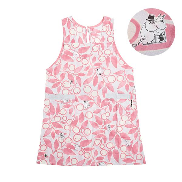 Crepe Print Apron (Leaf/Pink) MOR108-42190