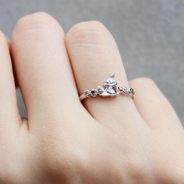 Little My Brown Stone Ring (Size 15) MLRSL001M <Order item>