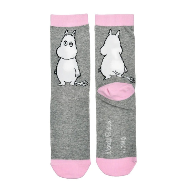NordicBuddies クラシックソックス（グレー/ピンク）MOOMIN38W