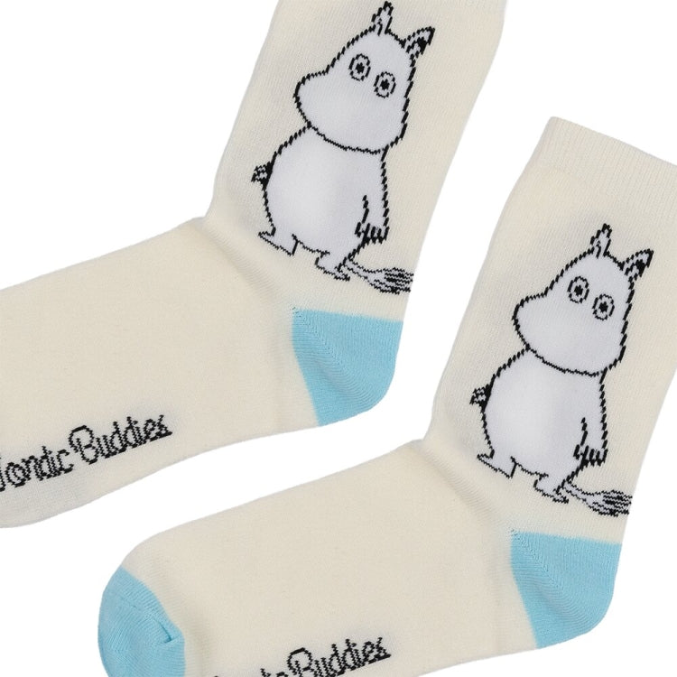 5月下旬頃お届け予定＊NordicBuddies クラシックソックス（ムーミン/たたずむ/アイボリー&ブルー）MOOMIN20R＜予約商品＞