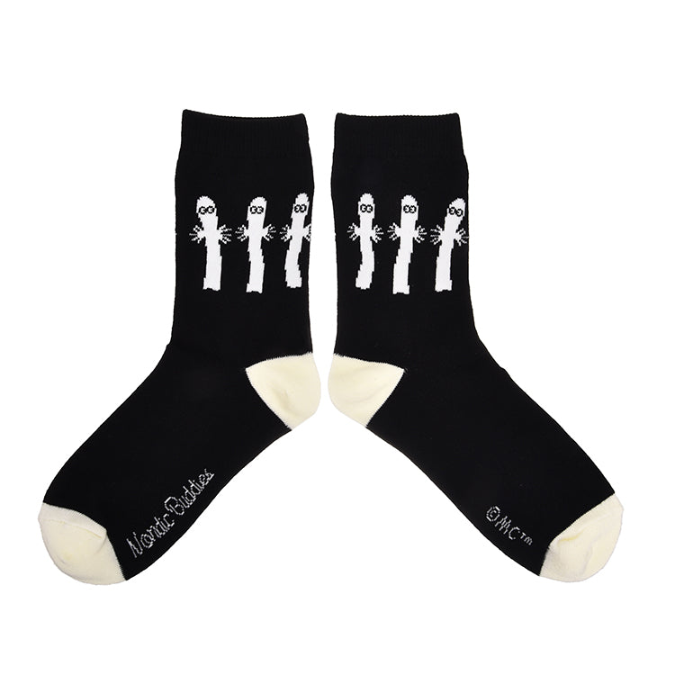 5月下旬頃お届け予定＊NordicBuddies クラシックソックス（ニョロニョロ/ブラック&ベージュ）HATT23H＜予約商品＞