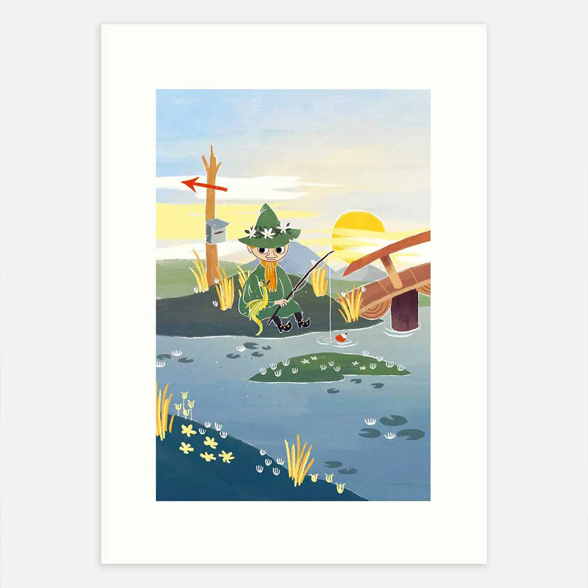 ムーミン グッズ POSTERY ポスター（Moomin Snufkin And Dragon Fishing）PTR040010