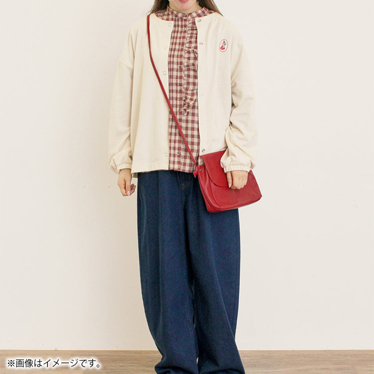 【Moomin×Samansa Mos2】ミニ裏毛カーディガン（キナリ）2201769