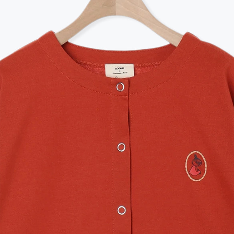 【Moomin×Samansa Mos2】ミニ裏毛カーディガン（レッド）2201769