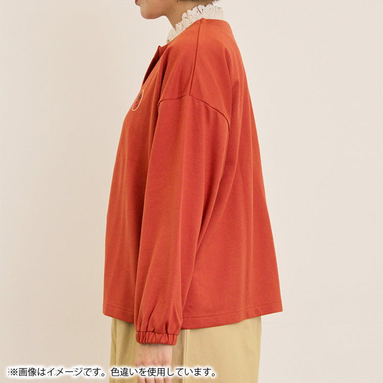 【Moomin×Samansa Mos2】ミニ裏毛カーディガン（チャコール）2201769