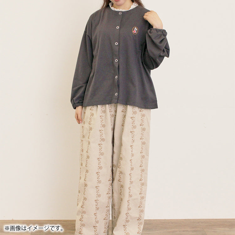 【Moomin×Samansa Mos2】ミニ裏毛カーディガン（チャコール）2201769