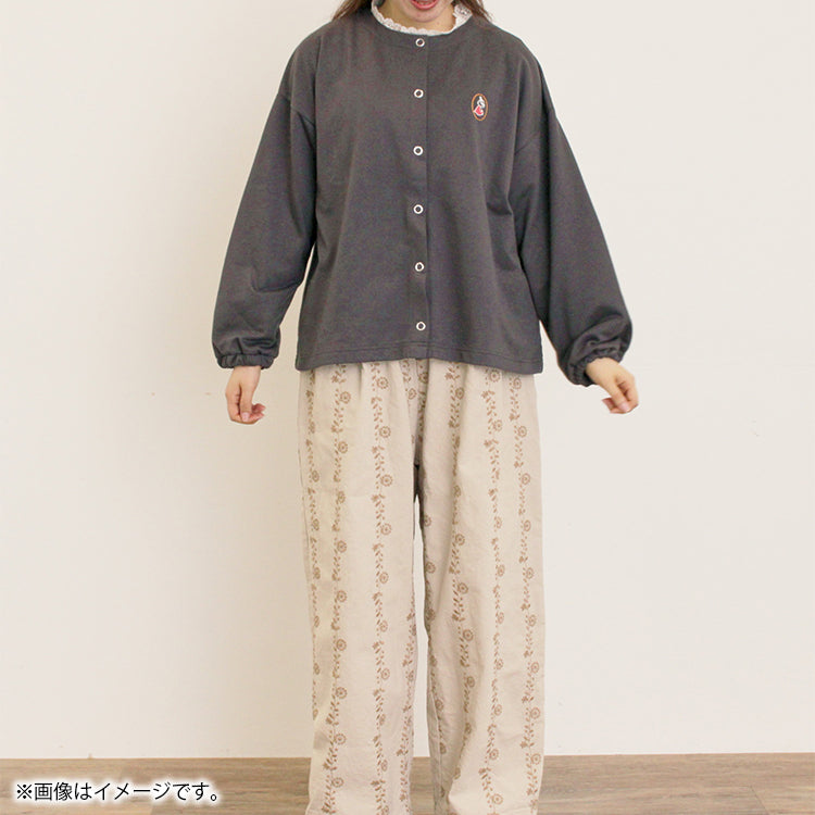 【Moomin×Samansa Mos2】ミニ裏毛カーディガン（チャコール）2201769