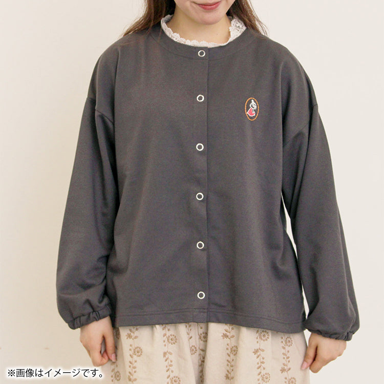 【Moomin×Samansa Mos2】ミニ裏毛カーディガン（チャコール）2201769