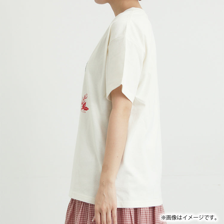 Moomin×Samansa Mos2 ぽこぽこ刺しゅうTシャツ（オフホワイト）2202091