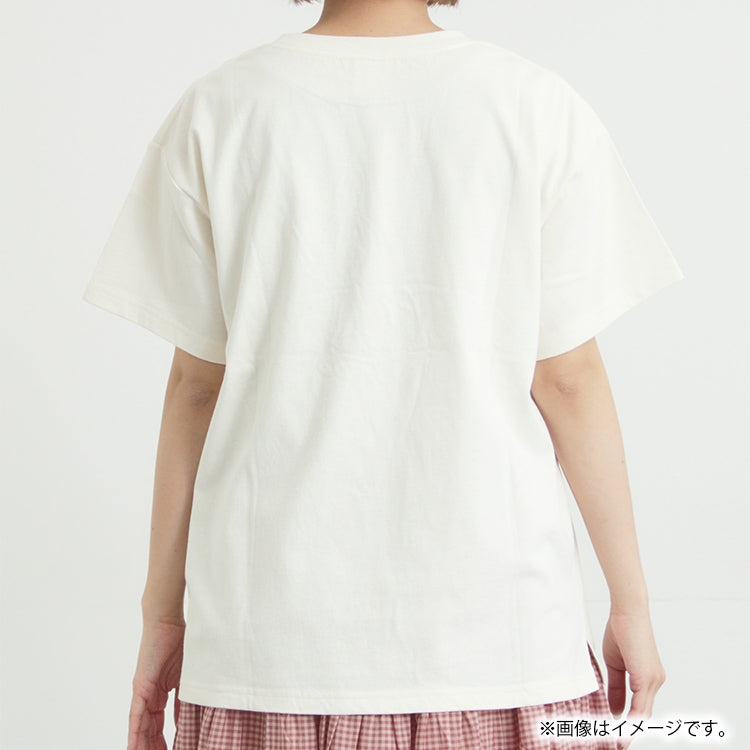 Moomin×Samansa Mos2 ぽこぽこ刺しゅうTシャツ（オフホワイト）2202091