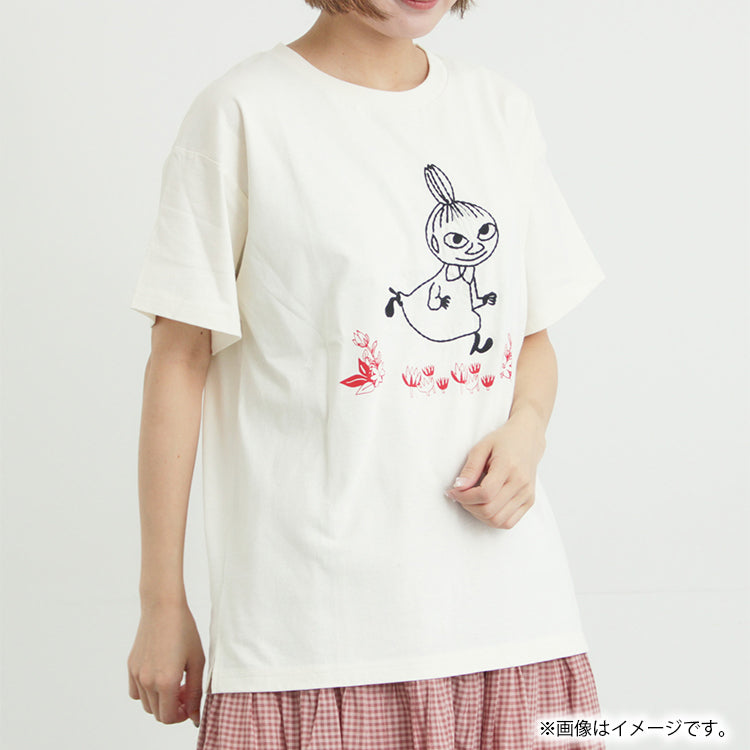 Moomin×Samansa Mos2 ぽこぽこ刺しゅうTシャツ（オフホワイト）2202091