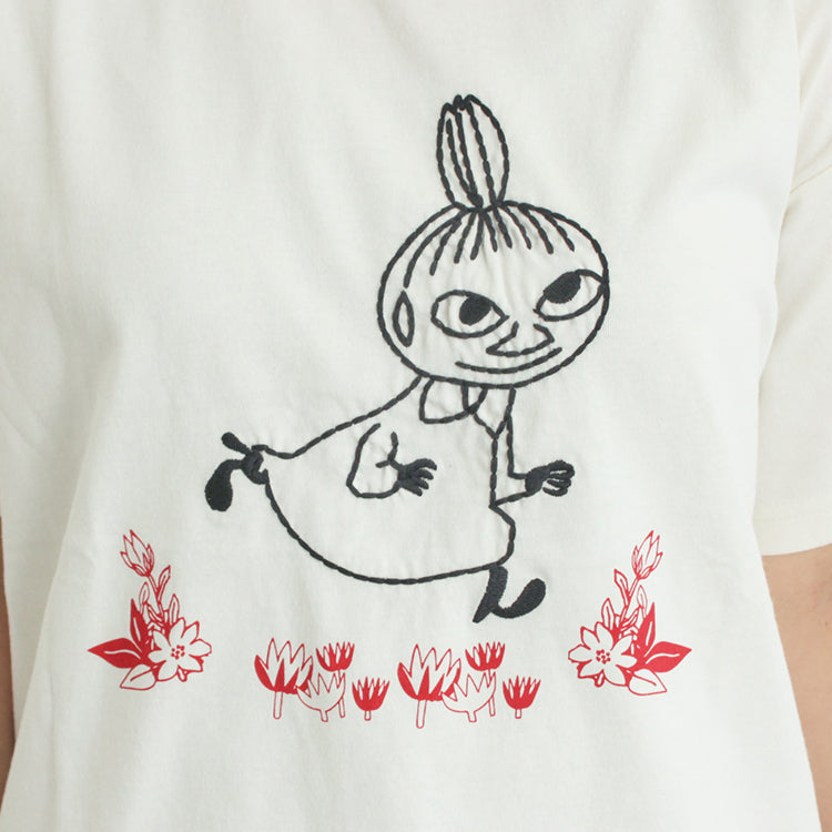 Moomin×Samansa Mos2 ぽこぽこ刺しゅうTシャツ（オフホワイト）2202091
