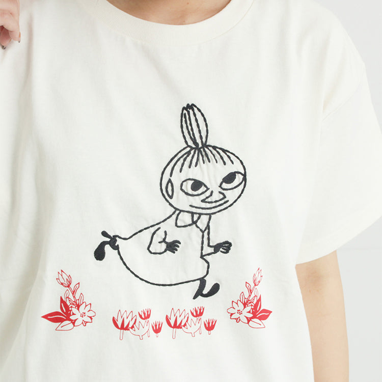 Moomin×Samansa Mos2 ぽこぽこ刺しゅうTシャツ（オフホワイト）2202091