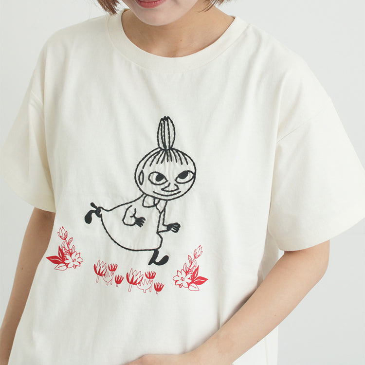 Moomin×Samansa Mos2 ぽこぽこ刺しゅうTシャツ（オフホワイト）2202091