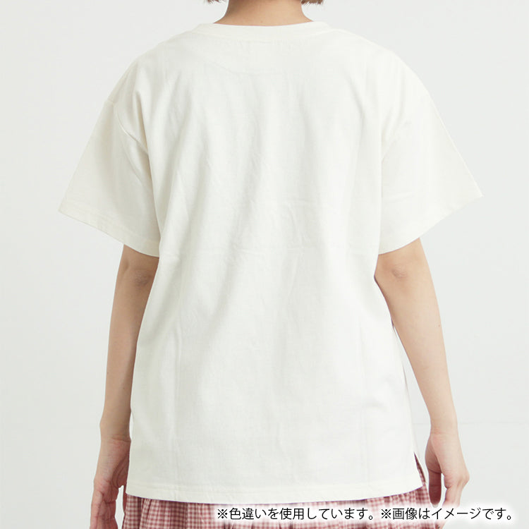 Moomin×Samansa Mos2 ぽこぽこ刺しゅうTシャツ（チャコール）2202091