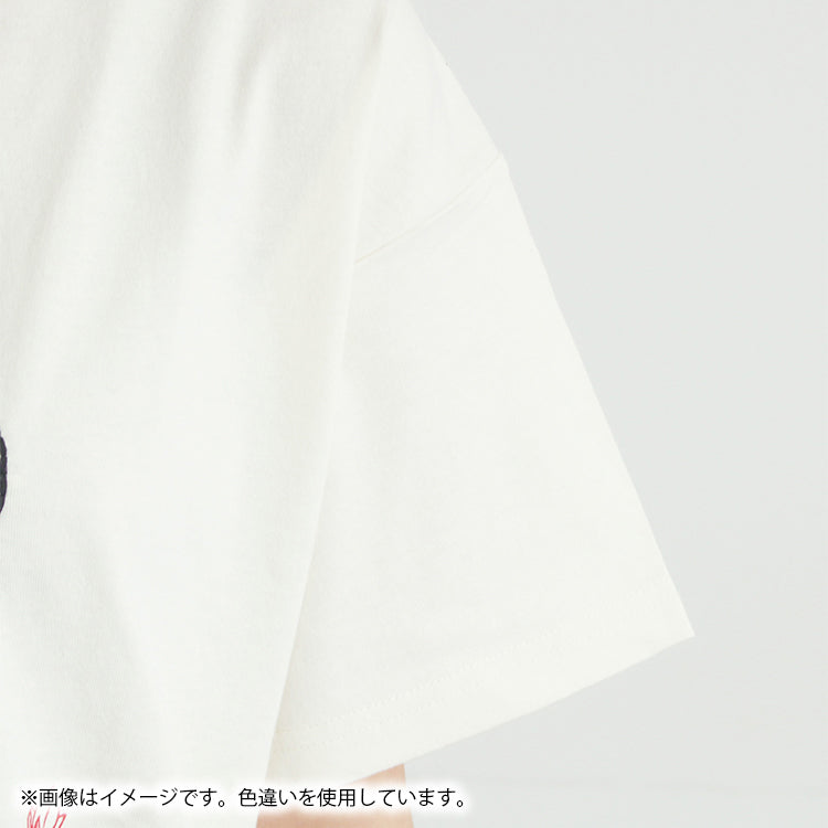 Moomin×Samansa Mos2 ぽこぽこ刺しゅうTシャツ（チャコール）2202091