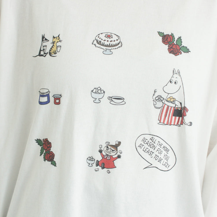 Moomin×Samansa Mos2 プリントロングTシャツ（オフホワイト）2202122