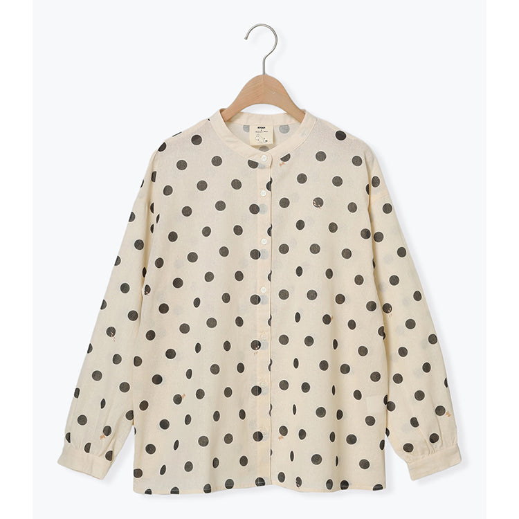 Moomin×Samansa Mos2 ドット柄ブラウス（リトルミイ/ブラック