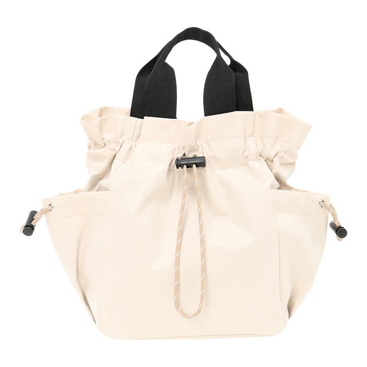 Moomin×Samansa Mos2 インナー総柄巾着バッグ（ベージュ）2801966【航空便不可】