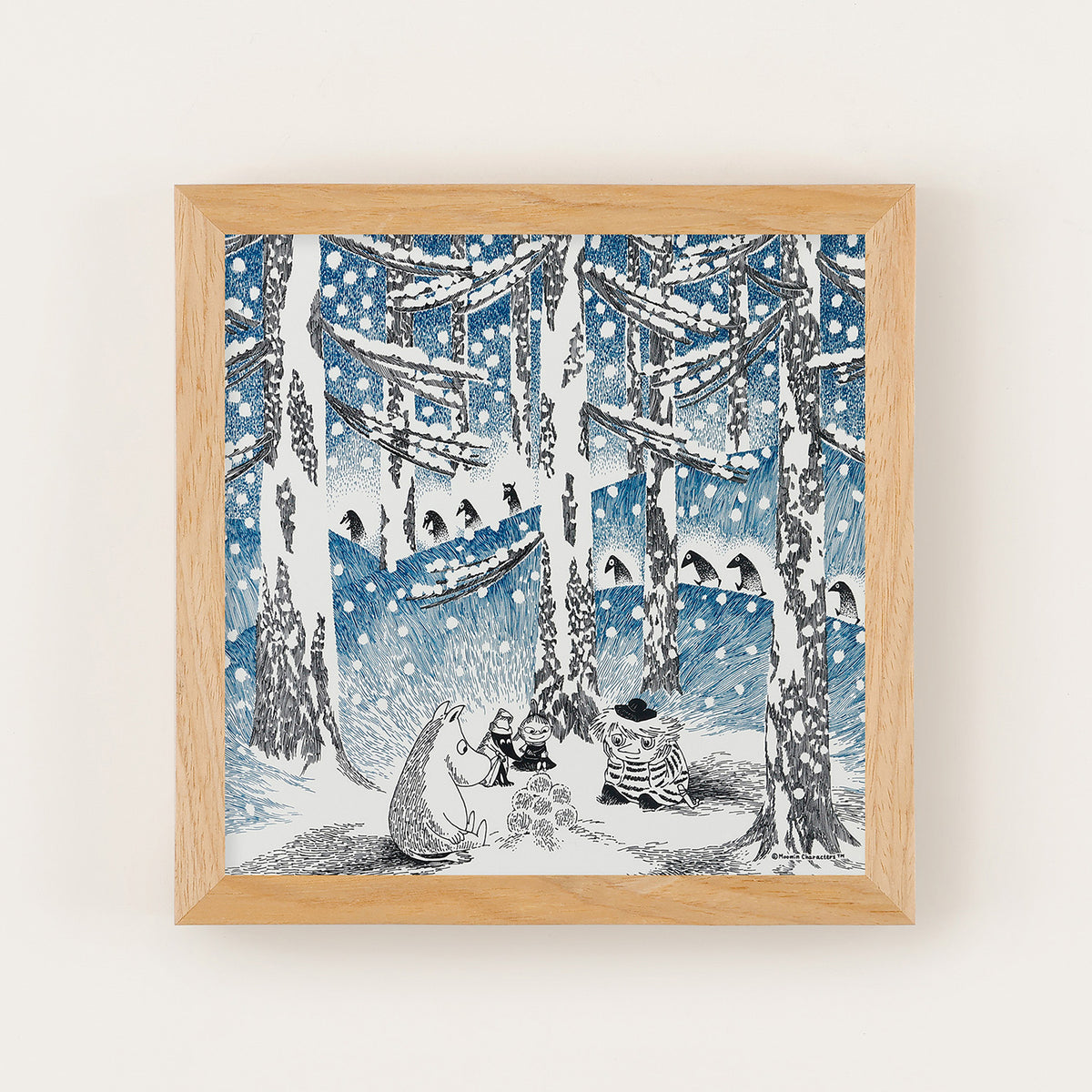 MOOMIN TRIBUTE WORKS×a good view 艺术海报相框套装（雪球灯/自然色）