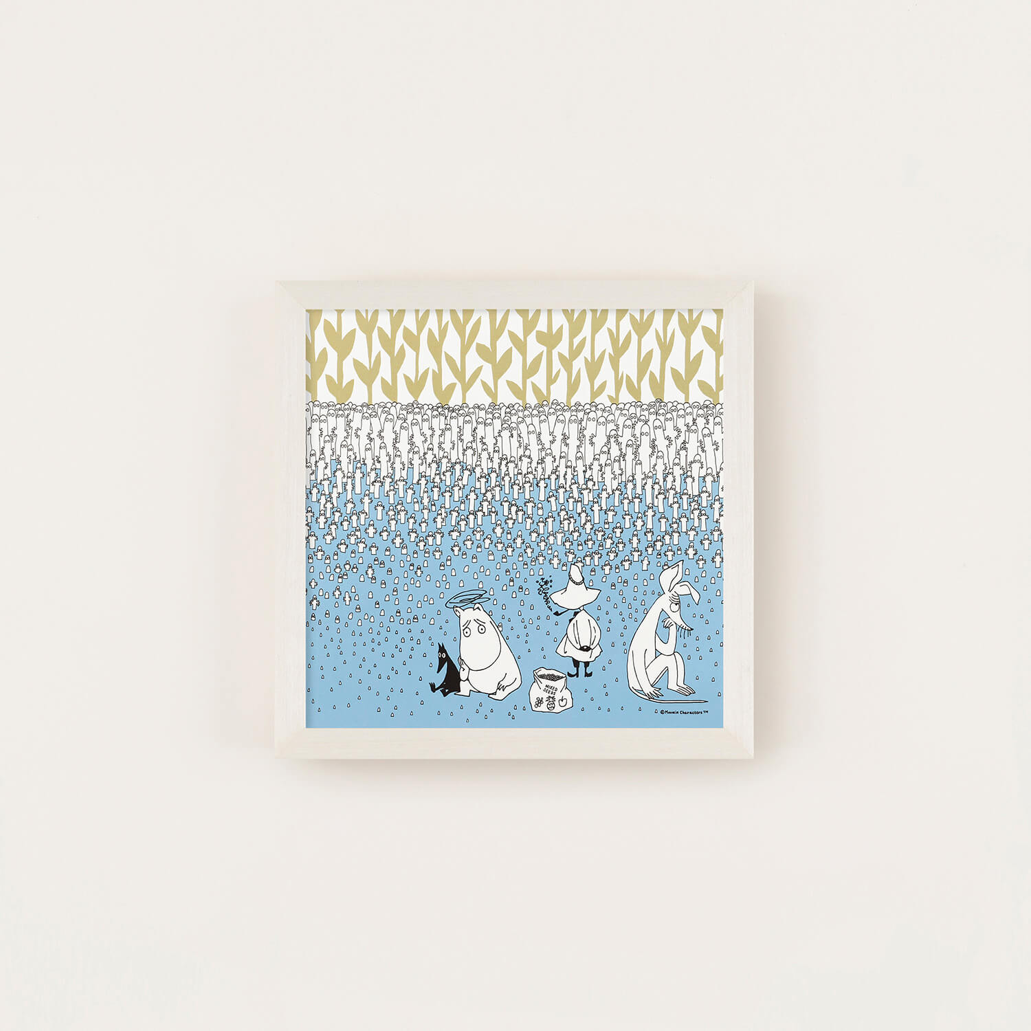 ムーミン公式オンラインショップ MOOMIN TRIBUTE WORKS×a good view アートポスター フレームセット（月夜の不思議/アイボリー）