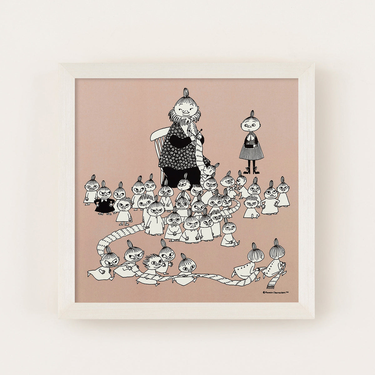 MOOMIN TRIBUTE WORKS×a good view 艺术海报相框套装 (Mii 的围巾/象牙色)