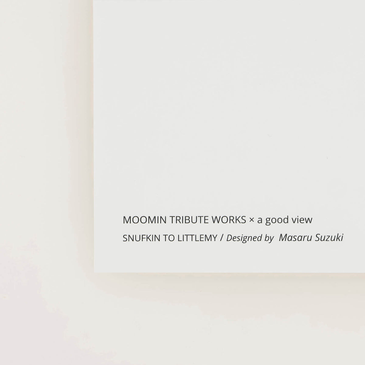 MOOMIN TRIBUTE WORKS×a good view アートポスター フレームセット （スナフキンとリトルミイ）