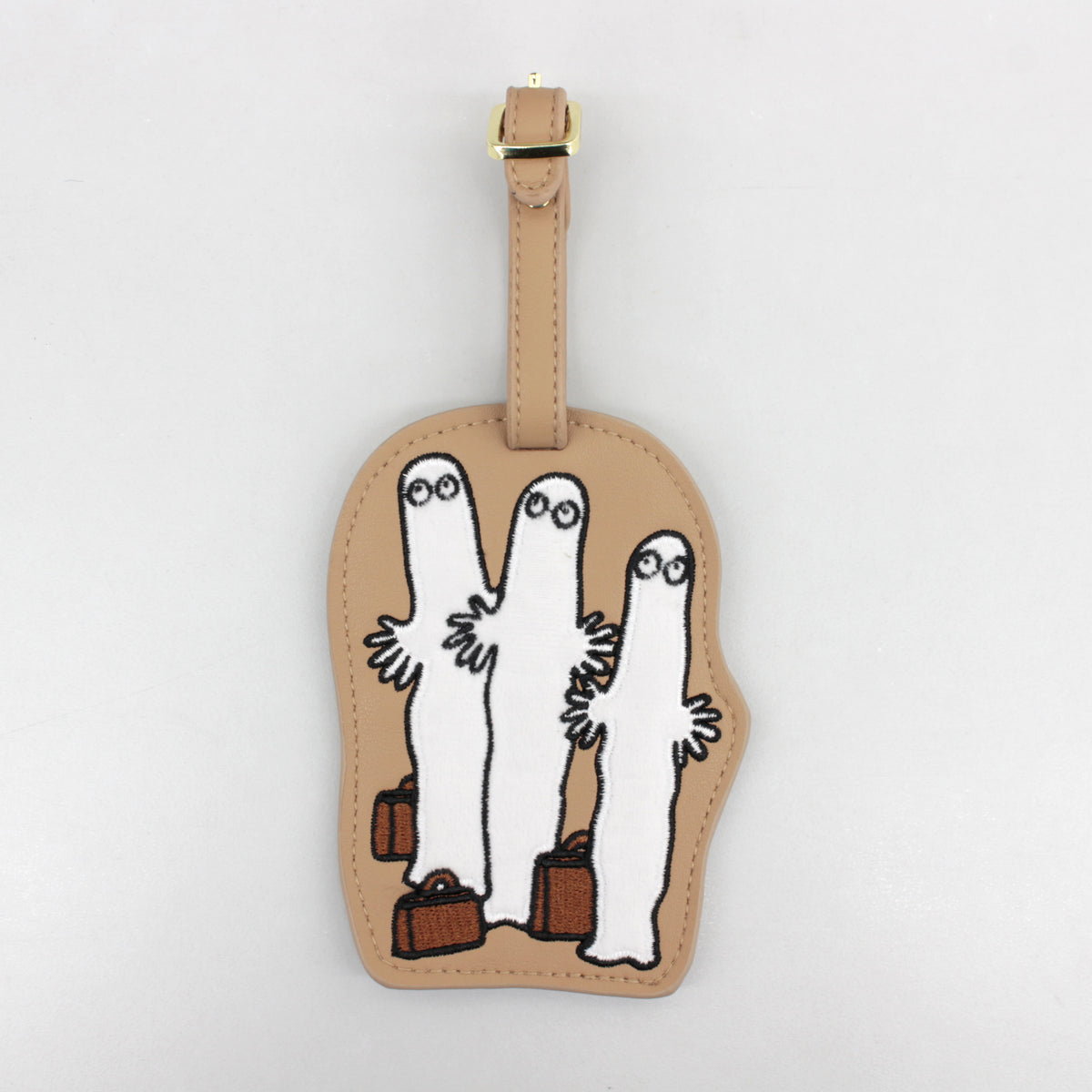サガラ刺繍ラゲージタグMC39（ブラウン/ニョロニョロ）7125