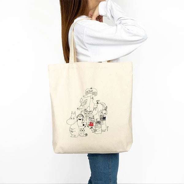 【Amour×MOOMIN】トートバッグ（オールスター/アイボリー）MOR127-55188