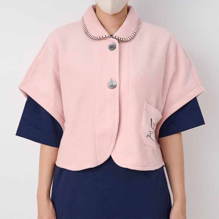 【Amour × MOOMIN】フリースショートベスト（リトルミイ/ピンク）MOR132-53242