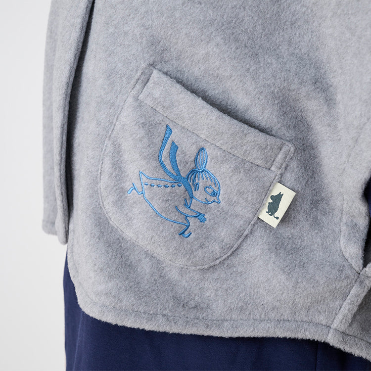 【Amour × MOOMIN】フリースショートベスト（リトルミイ/グレー）MOR132-53242