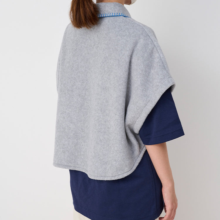 【Amour × MOOMIN】フリースショートベスト（リトルミイ/グレー）MOR132-53242