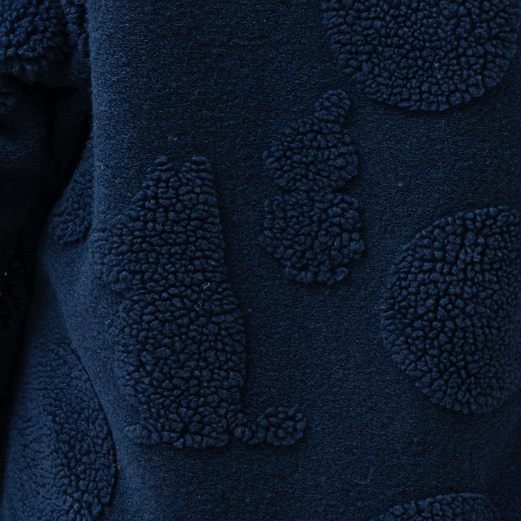 【Amour × MOOMIN】フリースジャガードガウン（ネイビー）MOR135-54240