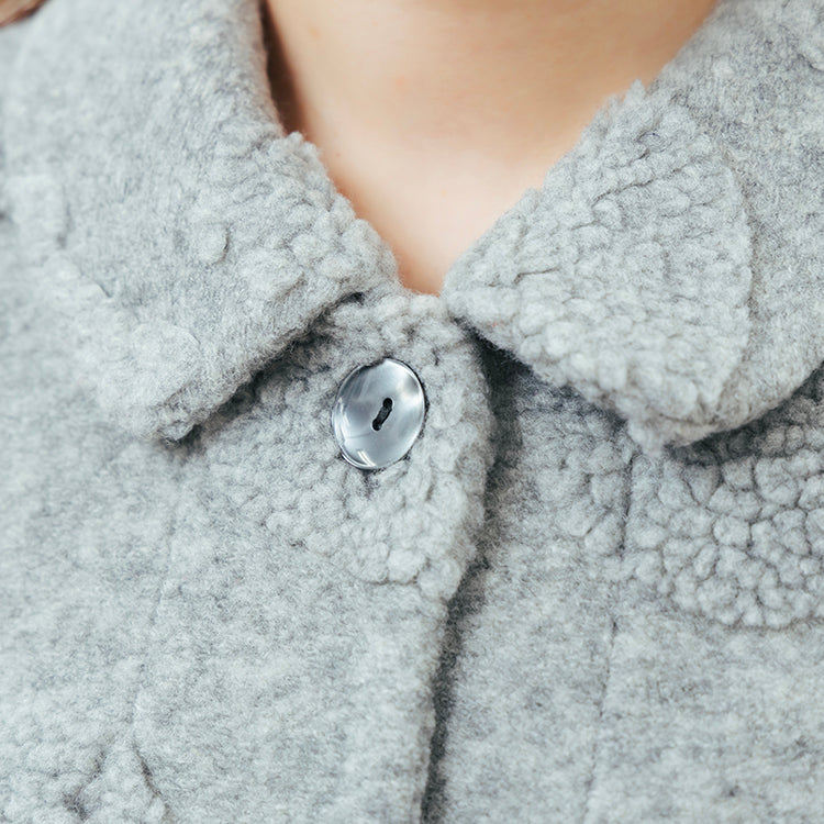 【Amour × MOOMIN】フリースジャガードガウン（グレー）MOR135-54240