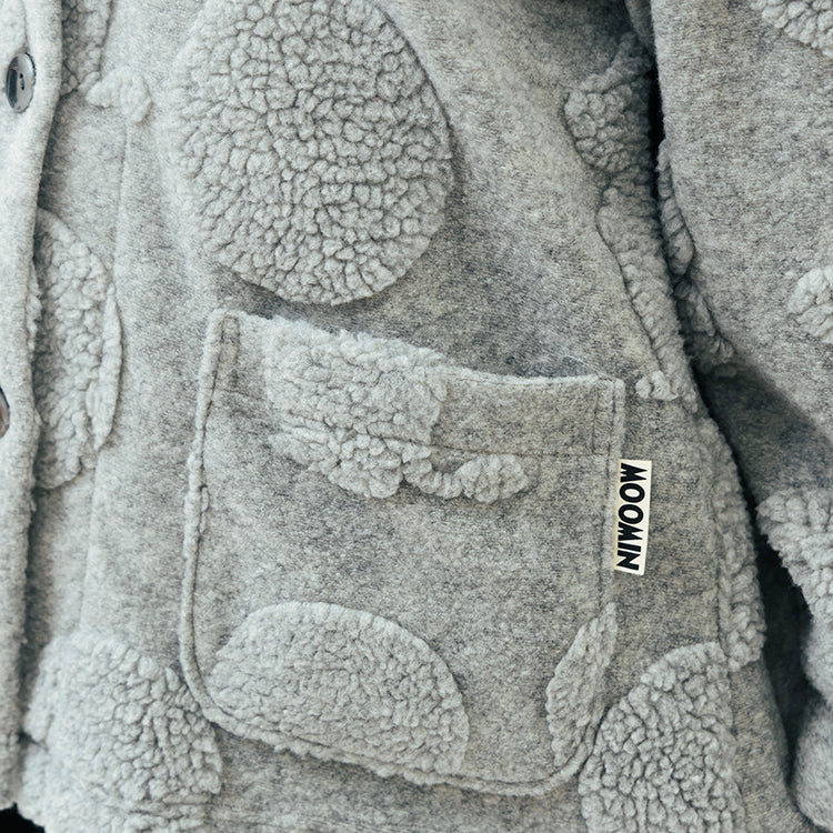 【Amour × MOOMIN】フリースジャガードガウン（グレー）MOR135-54240