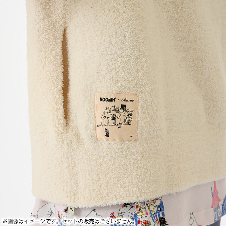 10月下旬頃お届け予定＊【Amour × MOOMIN】モールヤーン ルームベストM～L（A/アイボリー）MOR155-64241＜予約商品＞